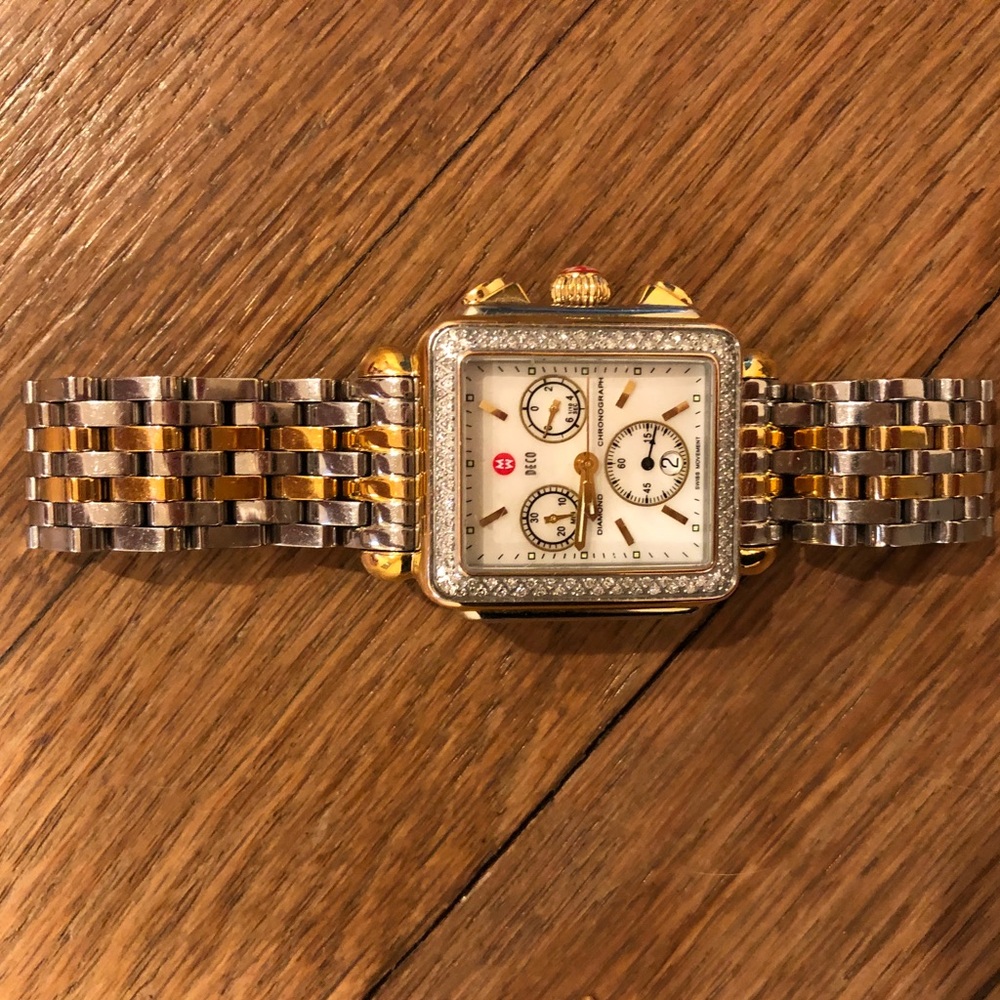 Michele deco 33mm two tone.